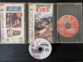 Sega Saturn Game Lot: Black Fire, NBA Action, Sega Rally, NHL 97 