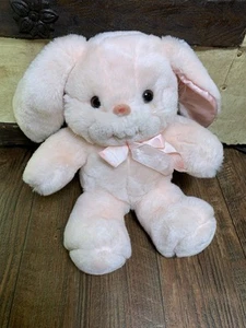 Commonwealth Pink Bunny Pink Bow Pink Nose Plush 1990 90's - Picture 1 of 6