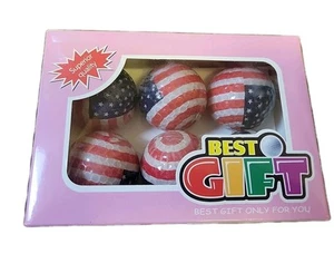 US Flag Golf Fullwrap Balls 6 Pack - Perfect Gift Idea! - Picture 1 of 5