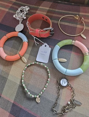 Pulsera de clip abierto con cuentas de cuero plateado 7 DISEÑO SAQUEO🔥Lote paquete 🔥J1 Foto 1 de 4