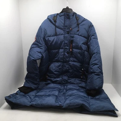 Casaco acolchoado feminino longo inverno CANADA WEATHER GEAR, peso pesado, azul, 1X, novo com etiquetas - Imagem 1 de 4
