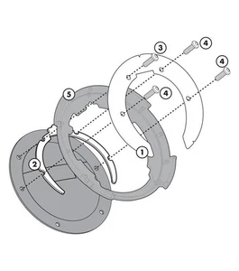 GIVI BF17 FLANGIA PER BORSA SERBATOIO TANKLOCK PER BMW R 1200 GS ADVENTURE 2015 - Imagen 1 de 1
