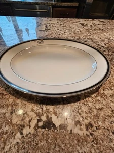 New Noritake AUSTIN PLATINUM Oval Platter 13 3/4" - Picture 1 of 5