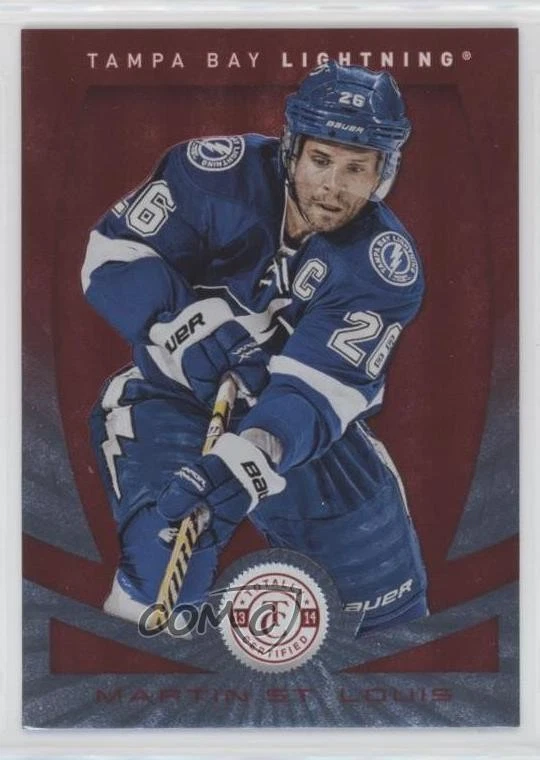 2013-14 Totally Certified Platinum Red /100 Martin St Louis #141 HOF - Image 1 of 2