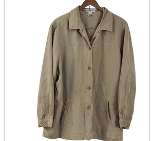 Giacca camicia donna Real Clothes Salon Z Saks beige taglia 18 - Foto 1 di 8