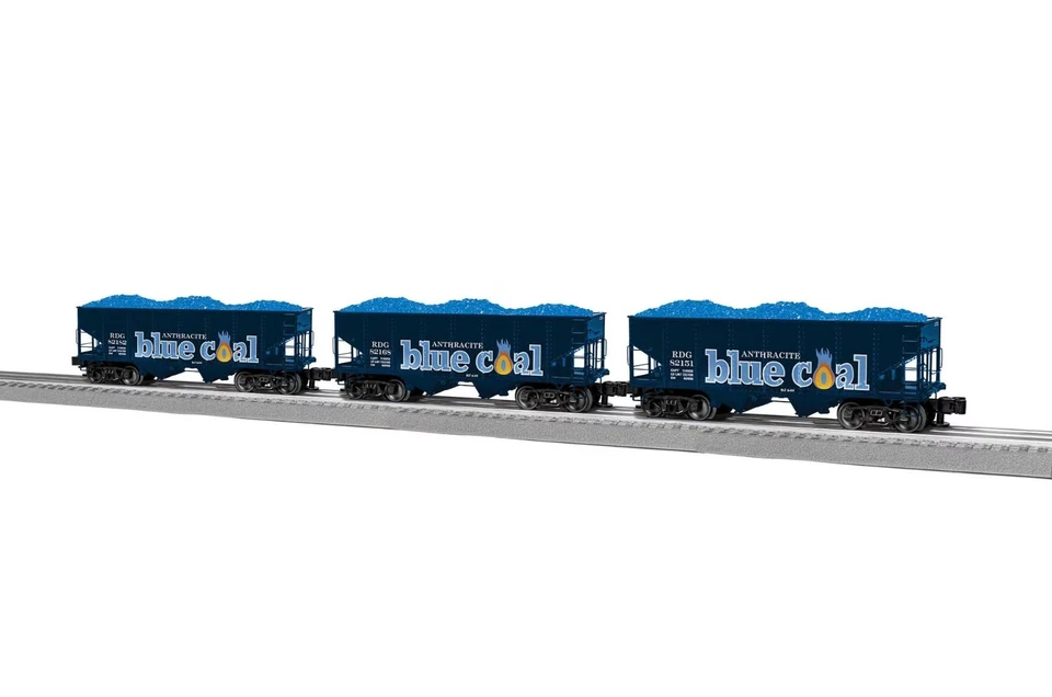 Lionel 2026700 Reading RDG Anthracite Blue Coal 2-bay hopper 3-pack NIB - Image 1 of 1