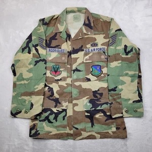 US Air Force Jacket Men Small Uniform Flight Field Bomber Rip Stop Woodland USAF - Picture 1 of 7