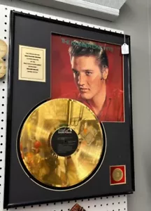 Elvis Presley Number One Hits 24K Gold Plated Record Album Licensed Rare HTF - Picture 1 of 11