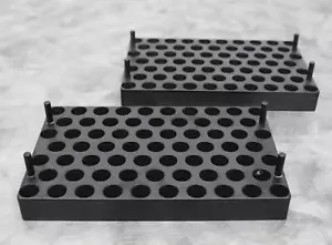 2 Aluminum Thermal Heat Blocks 57x15mm for Freeze Dryers with Stoppering Option - Picture 1 of 3