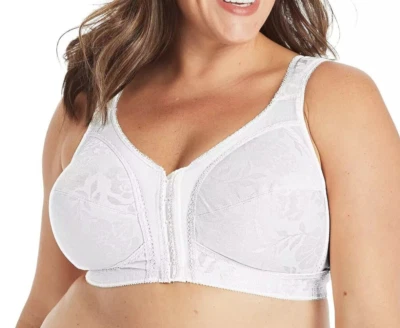 Playtex 18 Hour Front-Close Wirefree Bra Comfort Strap 4695 White 42B NIP - Image 1 of 3