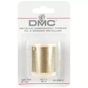 DMC Metallic Embroidery Thread 43.7yd Light Gold - Picture 1 of 2