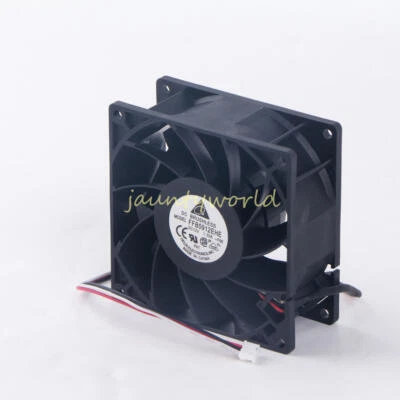 New One Delta High Airflow Fan FFB0912EHE 92x92x38mm 92mm 9038 12V 1.5A 3wire - Image 1 of 4