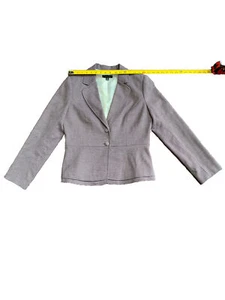 NWT Atelier Women’s Purple Sz 10 Dotted Button Up Suit Jacket - Picture 1 of 9