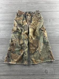 Kid's Kamo by LaDonn Cargo Camo Pants Size 8 Cut Off Raw Hem Hunting Outdoor - Picture 1 of 10
