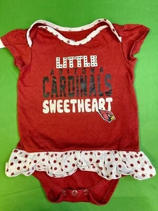 NFL Arizona Cardinals Ruffled Dot Bodysuit/Vest Outfit 12 months - Picture 1 of 3