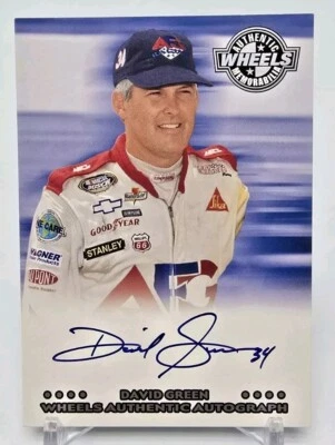 2001 Wheels DAVID GREEN Authentic Autograph on Card Auto NASCAR Busch Series - Image 1 of 4