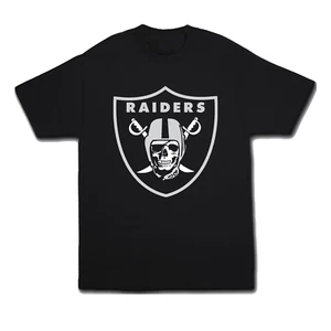 Las Vegas Raiders T-Shirt Football Oakland Los Angeles Raider Nation S-4X Black - Picture 1 of 2