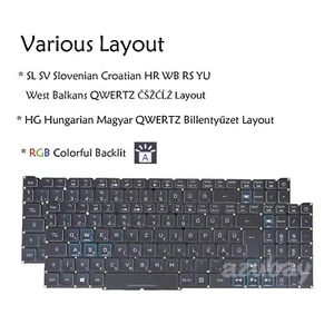 Teclado para portátil HU SV CRO para Acer Predator PH317-53 PH317-54, RGB retroiluminado - Imagen 1 de 9