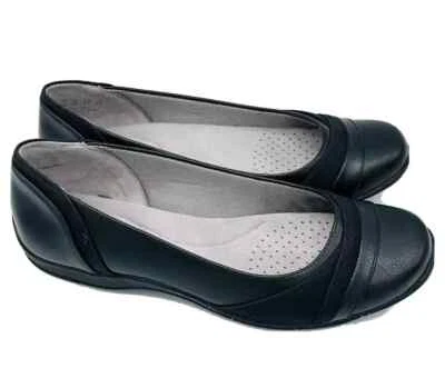Zapatos de salón Life Stride para mujer talla 6,5 W cuero negro sistema suave DIG sin cordones planos Foto 1 de 4