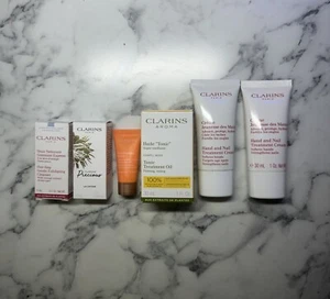 Clarins Skincare Sample Set Lot Of 6 Anti-Aging & Hydration Products - Picture 1 of 10