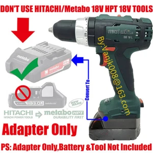 1x para Milwaukee M18 Batería para Metabo 18V SB18BL Adaptador de Herramienta de Taladro Combinado - Imagen 1 de 4