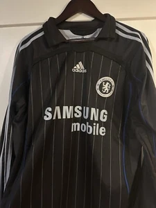 Vintage Black Samsung Didier Drogba Chelsea 06/07 XL Long Sleeve Jersey/Kit - Picture 1 of 8