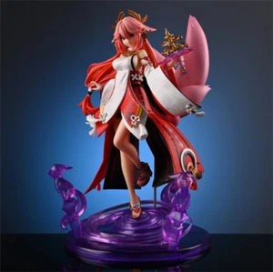 Genshin Impact Yae Miko Cosplay Anime PVC 24cm Figure Statue Model Toy Gift - Picture 1 of 15