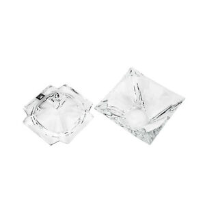 Modern Crystal Hand-Crafted Decorative 5 Inches Small Box with Lid, Quadron