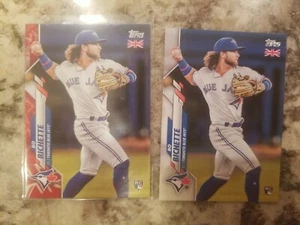 bo bichette 2020 topps uk edition red /99 & big ben base Toronto blue jay rc lot - Picture 1 of 3