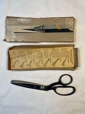 Vintage WISS Pinking Shears Model C Black Handle w Original Box, - Image 1 of 4