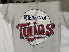 Vintage 90s Minnesota Twins T Shirt Mens Gray Large 1995 Vtg MLB Baseball Team