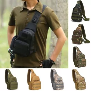 Military Chest Sling Bag Water Resistant Shoulder Backpack One Strap Daypack - Picture 1 of 21