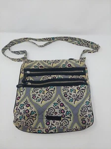 Vera Bradley Heritage Leaf Iconic Triple-Zip Hipster Crossbody Purse Satchel  - Picture 1 of 9