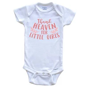 Thank Heaven For Little Girls Cute One Piece Baby Bodysuit - Picture 1 of 2