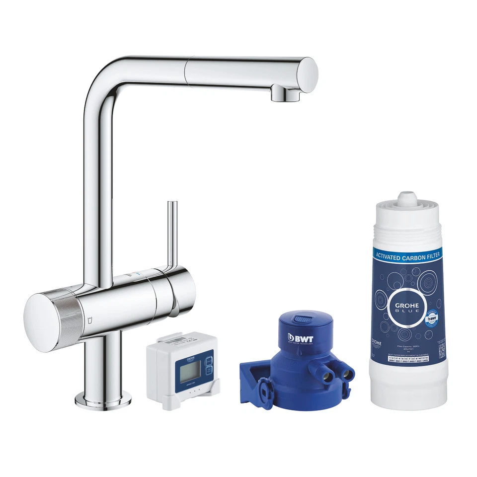 GROHE Blue Pure Minta EH-SPT-Batterie, 30382 L-Auslauf, chrom (30382000) - Bild 1 von 1