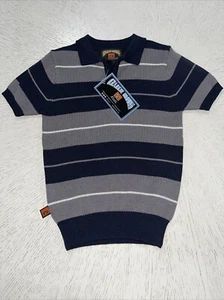 FB County Kids 6 Collared Shirt Charlie Browns Short Sleeve Button Blue Gray New - Picture 1 of 8