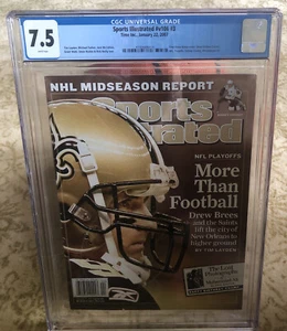 Sports Illustrated 2007 Newsstand Drew Brees CGC 7.5 - Picture 1 of 2