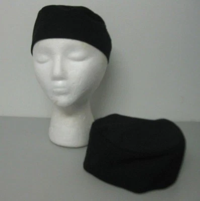 Chefs Hat Black Skull Cap Chat Chef Hat Adjustable Lot of 2 - Image 1 of 4