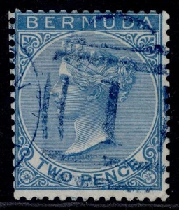 BERMUDA QV SG4, 2d bright blue, USED. Cat £24. - Picture 1 of 1