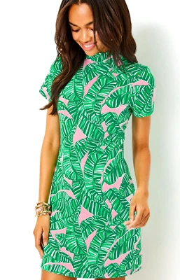 NUEVO CON ETIQUETAS VESTIDO HALLIE LILLY PULITZER TALLA PEQUEÑA *LETS GO BANANAS* CARACOLA ROSA Foto 1 de 4