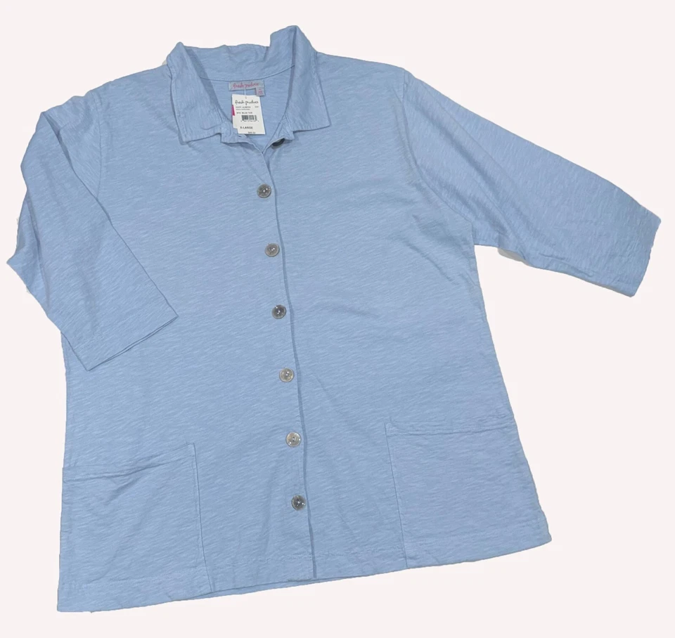 XL PRODUCTOS FRESCOS NUEVO CON ETIQUETAS Blue Tide BOCA CÁRDIGAN algodón Foto 1 de 1