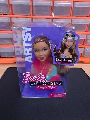 New 2010 Mattel Barbie Fashionistas Swappin Styles Artsy Nikki Head New - Image 1 of 4