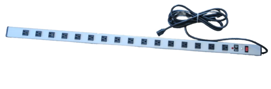 Kendall Howard 48" Power Strip 14ft Power Cord w/ 16 Outlets 1918-3-004 15Amp - Image 1 of 4