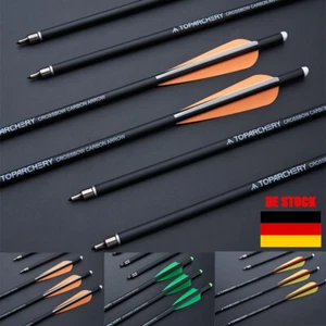 Bogenschießen 16 Zoll Carbon Armbrust Bolzen Pfeile Outdoor-Jagd Schießen Praxis - Bild 1 von 21