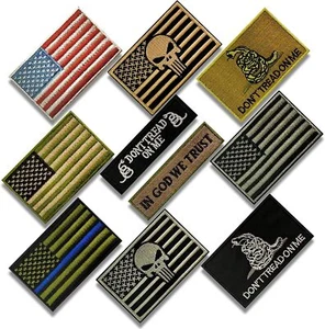 American Flag Patch, 10 Bundle-Set, Tactical Morale Patches of USA US for Backpa - Picture 1 of 2