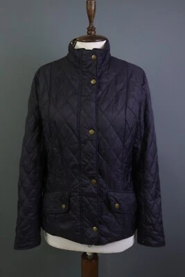 Barbour Blue Long Sleeve Full Zip Button Quilted Puffer Jacket Size 10 - Image 1 of 4