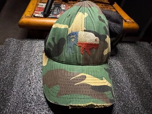 Bison Union Camo Trucker Cap - Distressed - Richardson Fishing Cap - Picture 1 of 8
