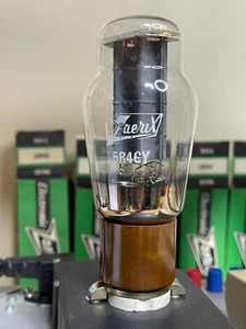 PAIR 5R4GY MARCONI/FIVRE Tubes Tested With Roetest V10 By Curves NOS/NIB - Picture 1 of 9
