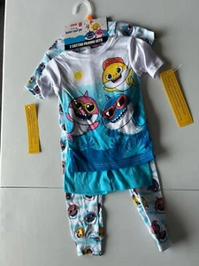 Juego de 4 piezas Shark Shark Pj talla 4T nuevo con etiquetas manga corta y pantalón - Imagen 1 de 6