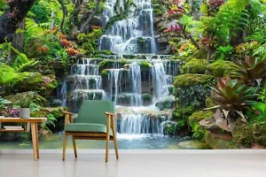 FLFK 3D Mountain Spring Small Waterfall Self-Adhesive Wall Mural Natural Land... - Picture 1 of 6